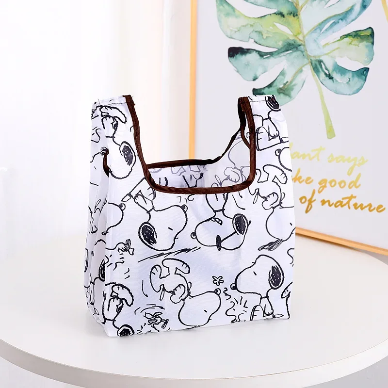 Snoopy Shopping Bags Women Fashion Foldable Tote Bag Eco Grocery Bag Folding Large Capacity Reusable Handbags Portable Bags New