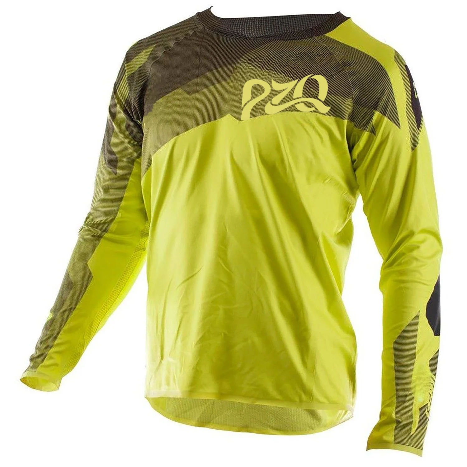 

Новый бренд pzq рубашка для мотокросса с круглым вырезом и длинным рукавом, мужская майка для скоростного спуска, футболка для гонок на велосипеде по бездорожью, защита от ультрафиолета