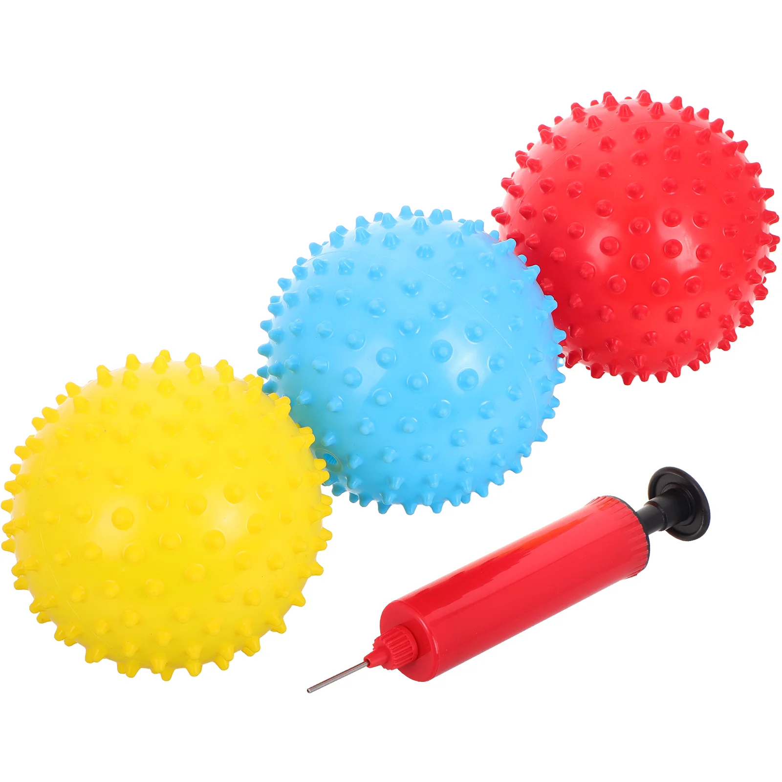 

6pcs Sensory Balls Soft Spiky Balls For Toddlers Gross Motor Skills With Colorful Inflatable Balls Fun Beach Ball With Pump For