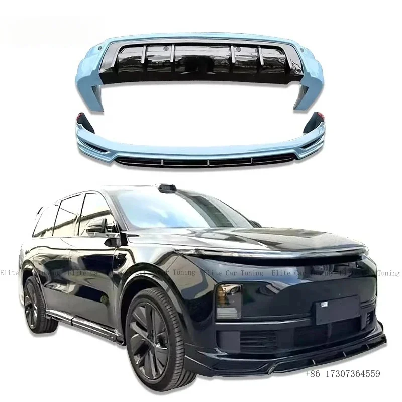 Front Bumper Lip for for  L9 2022-2024 Car Body Kits 2 Sections Style Side Skirts Rear Diffuser Lip Exterior Parts
