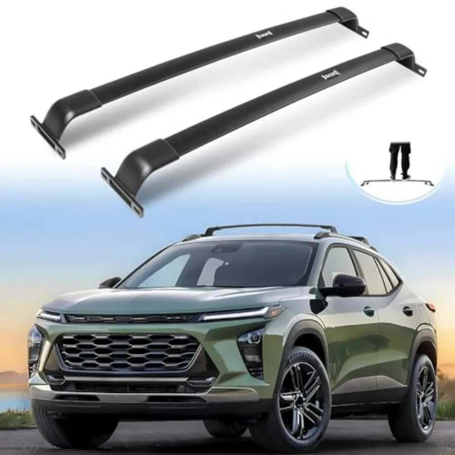 

220LBS Roof Racks for 2024-2026 Chevy Trax 2RS ACTIV LT Black Cross Bars Easy Install Kayak Snowboard Surfboard Bike Canoe Ski
