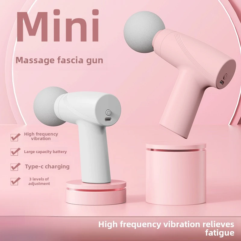 Mini Professional Massage Gun Fascia Machine Muscle Relaxation Vibrating Gun Rod Massage Fitness Equipment Neck Grab Fascia Gun