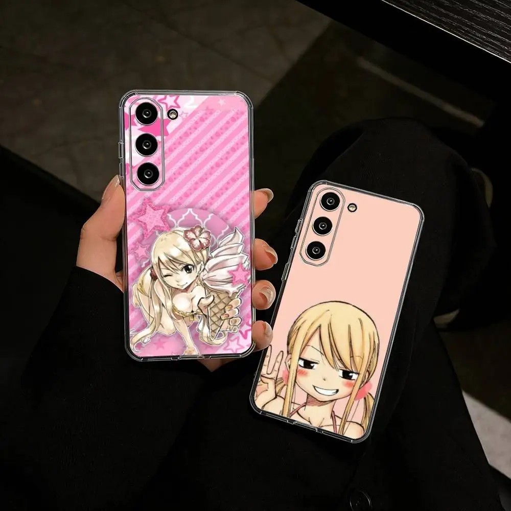 F-fairy tail lucy H-heartfilia Phone Case For Samsung Galaxy A91,80,73,72 ,71,53,52,32 ,31,22,21s,20,Transparent Case