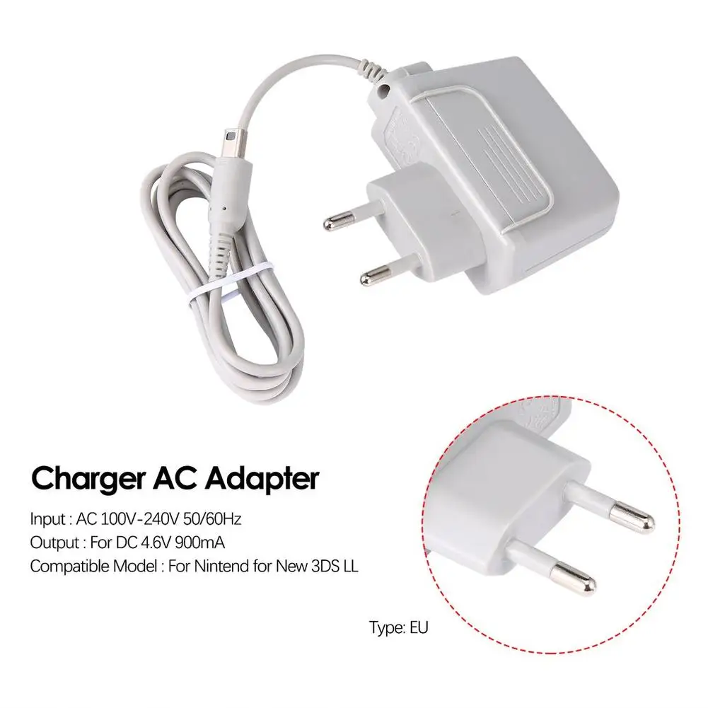 For Nintendo Ac Adapter Eu Plug  Charger 100v-240v Power Adapter For Xl 2ds 3ds Ds Dsi Ac Adapter