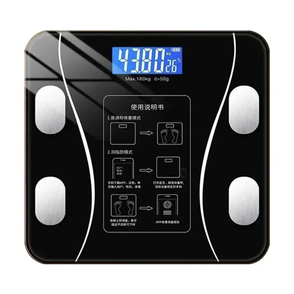 Body Fat Scale Smart Wireless Digital Bathroom Weight Scale Body Composition Analyzer With Smartphone App Bluetooth-compatible