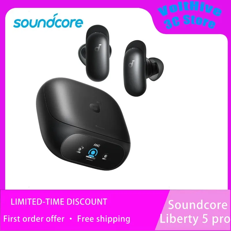 Soundcore Liberty 5 Pro D1203 Earbuds Adaptive ANC AI Real‑Time Translation Business Conference Use with Portable Charging Case
