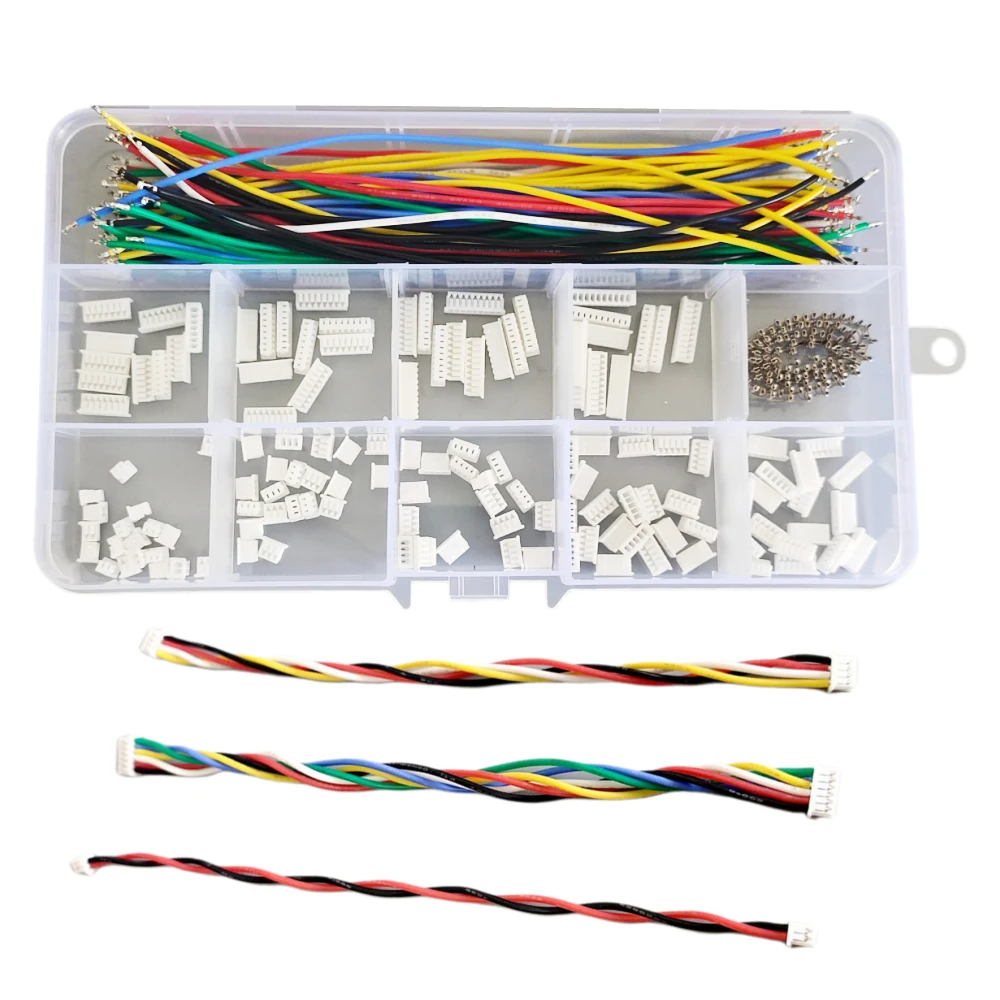 Mini JST MX 1.25mm Pitch Connector Kit 2-10 Pin Female Housing with Pre-Crimped 28AWG Silicone Wire Cable — купить у AliExpress WW
