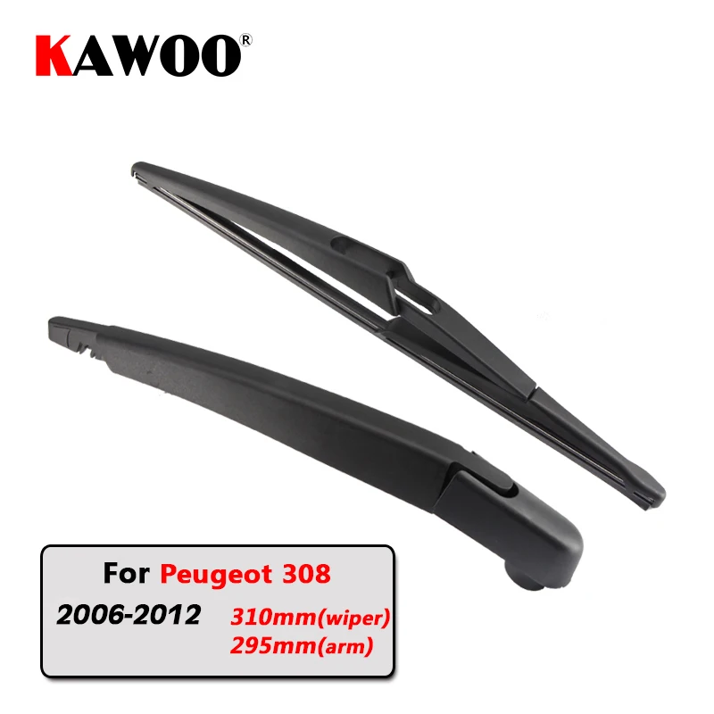 

KAWOO Car Rear Wiper Blade Blades Back Window Wipers Arm For Peugeot 308 Hatchback (2006-2012) 310mm Auto Windscreen Blade