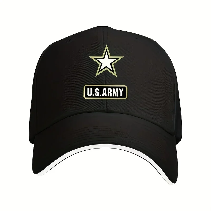 

Шляпа Snapback с эмблемой армии США — регулируемая кепка из полиэстера унисекс с защитой от солнца, плоские поля в стиле хип-хоп, городский уличный стиль