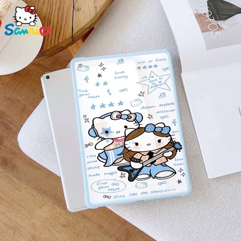 

Синий прозрачный чехол Sanrio Hello Kitty для iPad, подходит для ipad Pro 6/M4, Air3/5, Mini6, iPad 6/10, 8,3/9,7/10,5/12,9/10,9/11 дюймов