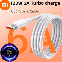 Original 120W USB Turbo Fast Charging Cable For Xiaomi mi 15 14 13 12 11 6A 67W Type C Cable Redmi Note 10 9 8 7 Pro K70 Poco X6