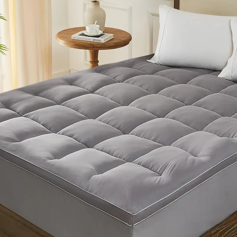 

Mattress Pad Topper Twin - Top Quilted Fitted Mattress Pad Cover for Hot Sleepers - Mattress Pad Cover Plush