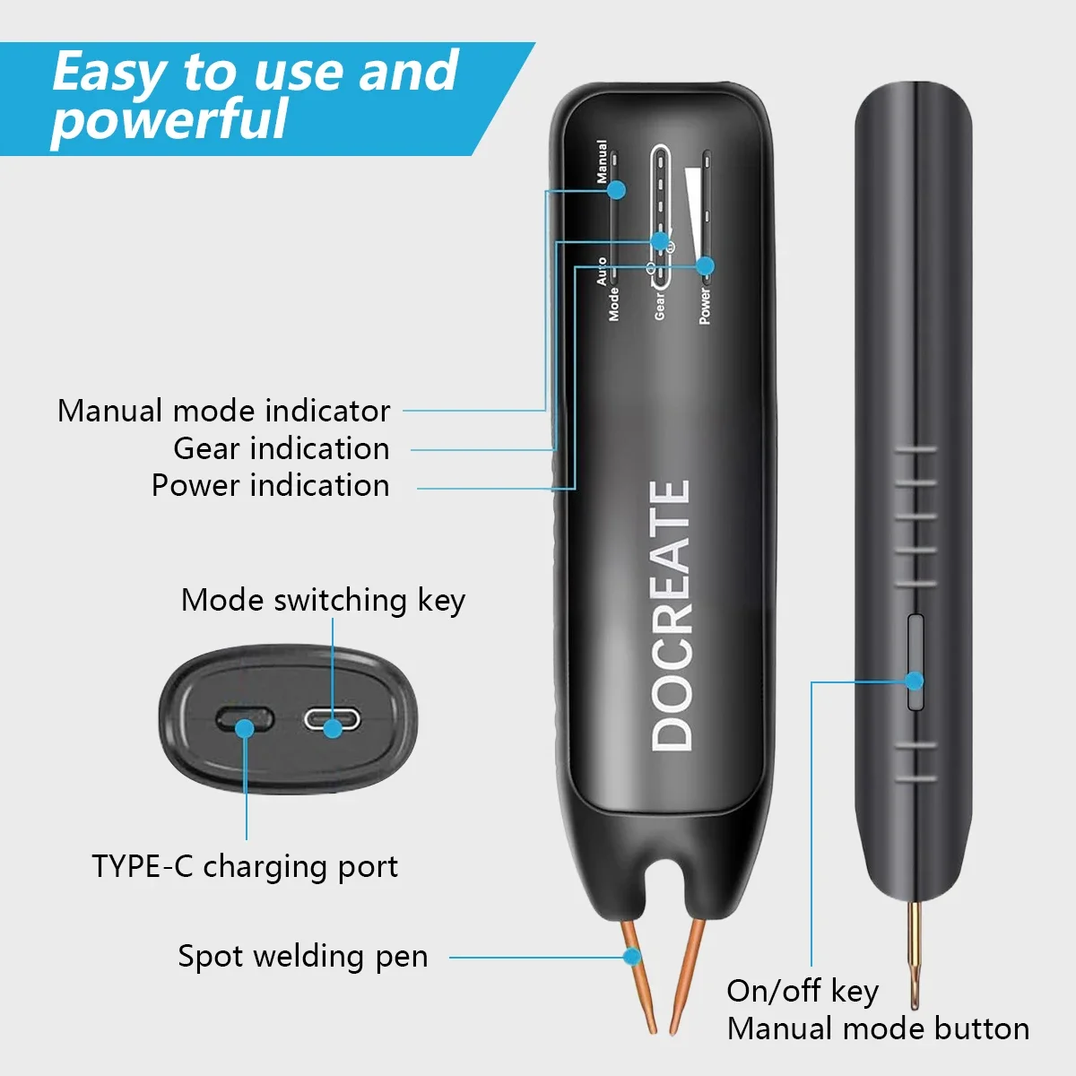 ماكينة لحام البقعة خفيفة الوزن - ترقية أحادية اللون، قدرة تحمل قوية، تحكم بدقة 5 سرعات