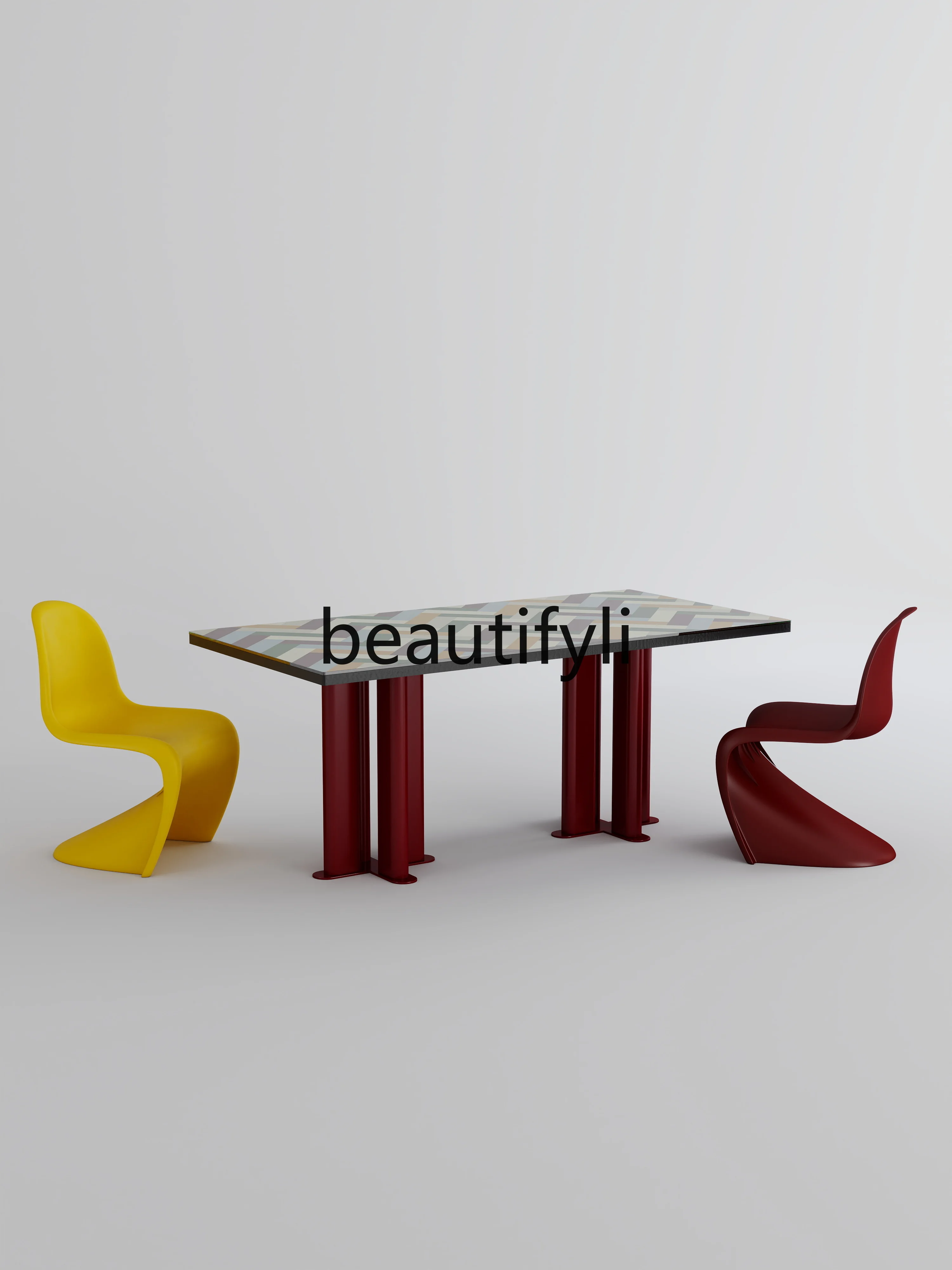 

Designer 2025 new restaurant large apartment thickened tempered glass dining table