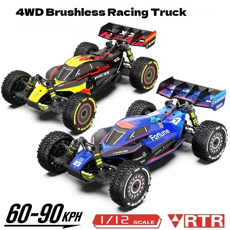 X12s Electric Rc Car 1/12 Scale Four-Wheel Drive Off-Road Vehicle 3s Brushless Motor High-Speed Remote Control Model Toy
