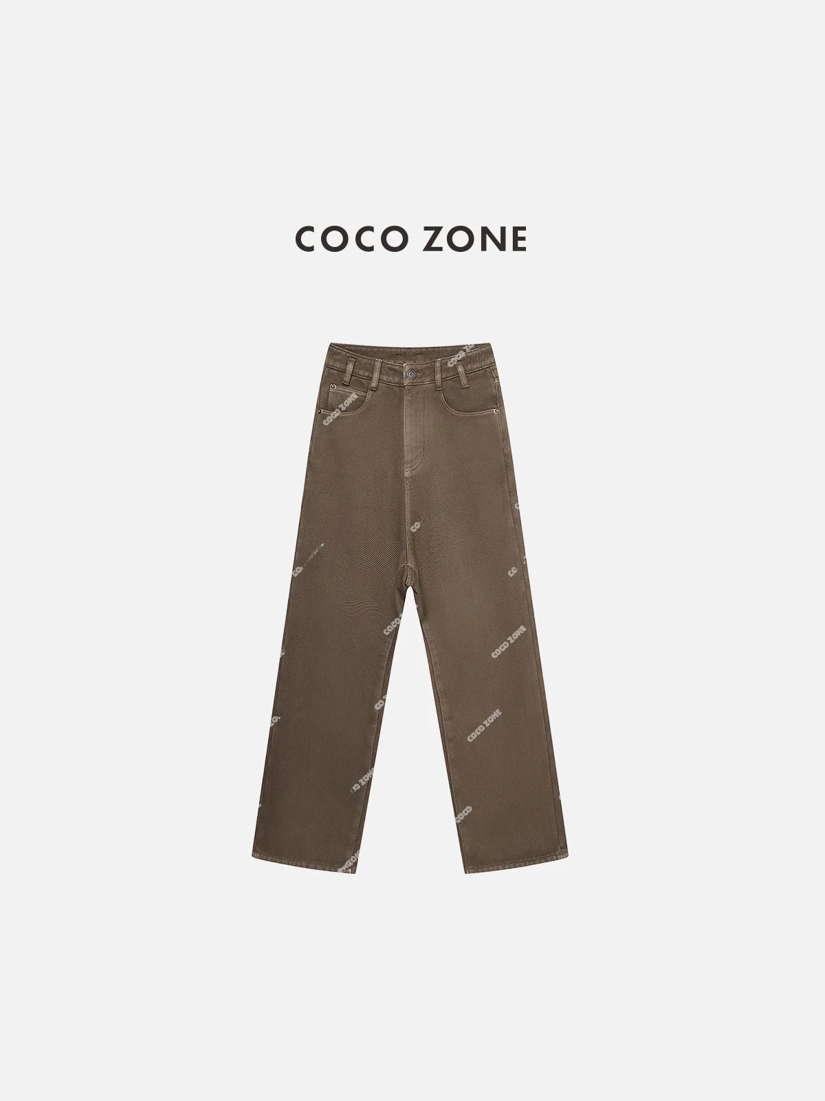 

Джинсы Zone Fce с подкладкой, прямого кроя, однотонные, утепленные, для повседневной носки, с завышенной талией, длинные брюки