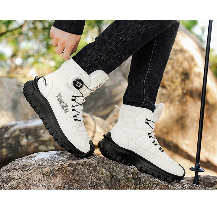 Winter-Outdoor-Arbeitsschuhe mit warmem Fleecefutter, trendige und vielseitige Herrenschuhe, leicht zu tragende, tragbare Herrenstiefel – Detail 16