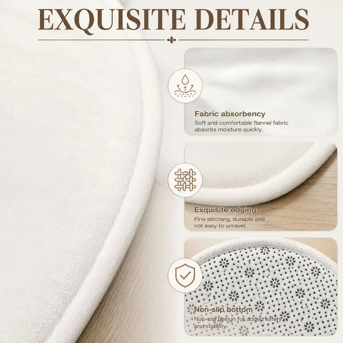Dunkin Donuts Soft Flannel Half Round Doormat Non Slip Bathroom Mat Absorbent Floor Carpet for Laundry Room Bathroom view 4