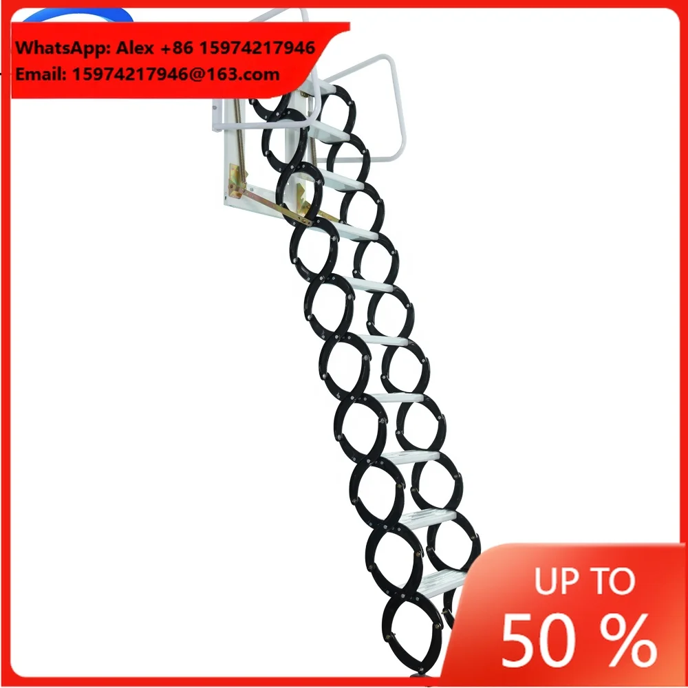 Manual Operated Home Space Saving Removable Outdoor Retractable Ladder