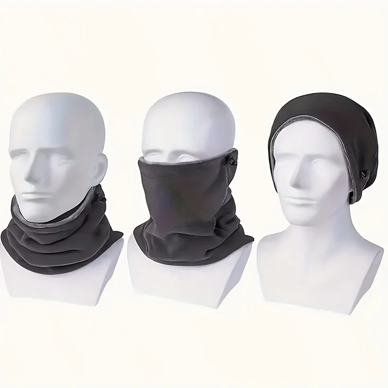 Robuste Thermo-Sturmhaube für Herren – winddichtes Fleece-Futter und atmungsaktive Halsmanschette zum Skifahren, Radfahren, Motorradfahren – Detail 7