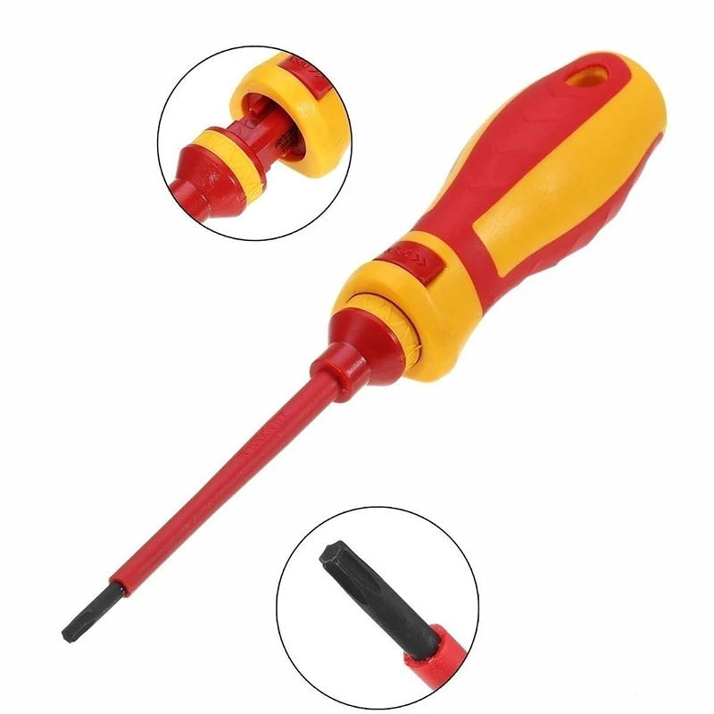 Electrician Repair Tools Kit 13pcs 1000V Changeable Insulated Screwdrivers Set with Magnetic Slotted Bits