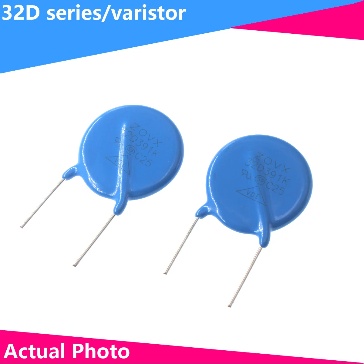 1pcs varistors 32D391K 32D431K 32D471K 32D511K 32D561K 32D621K 32D681K 32D751K 32D821K 32D102K