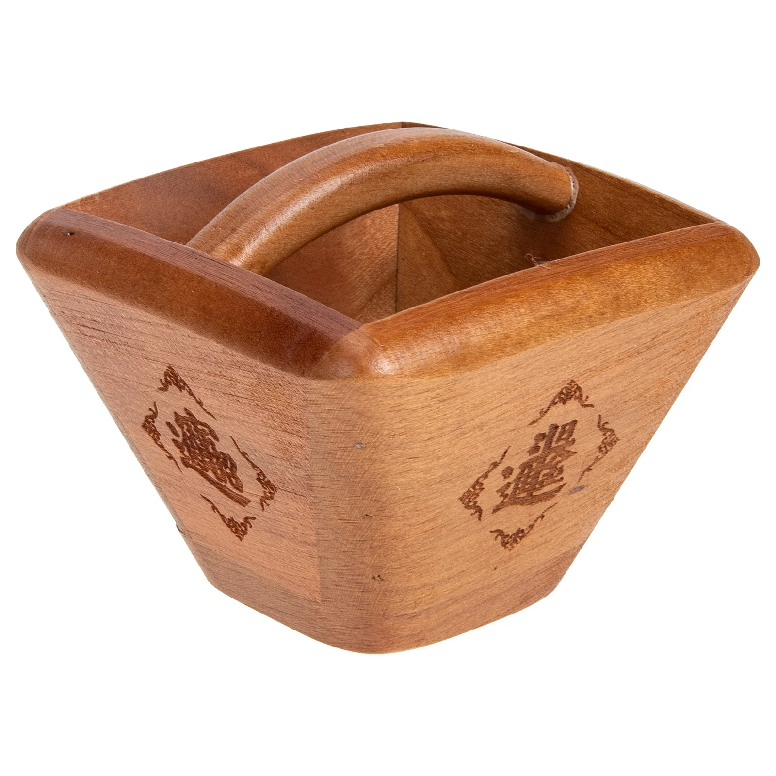 

Desktop Adorn Mini DIY Treasure Basin Decor Compact Size Wooden Rice Bucket Holder for Home Decor Festival Gift Idea