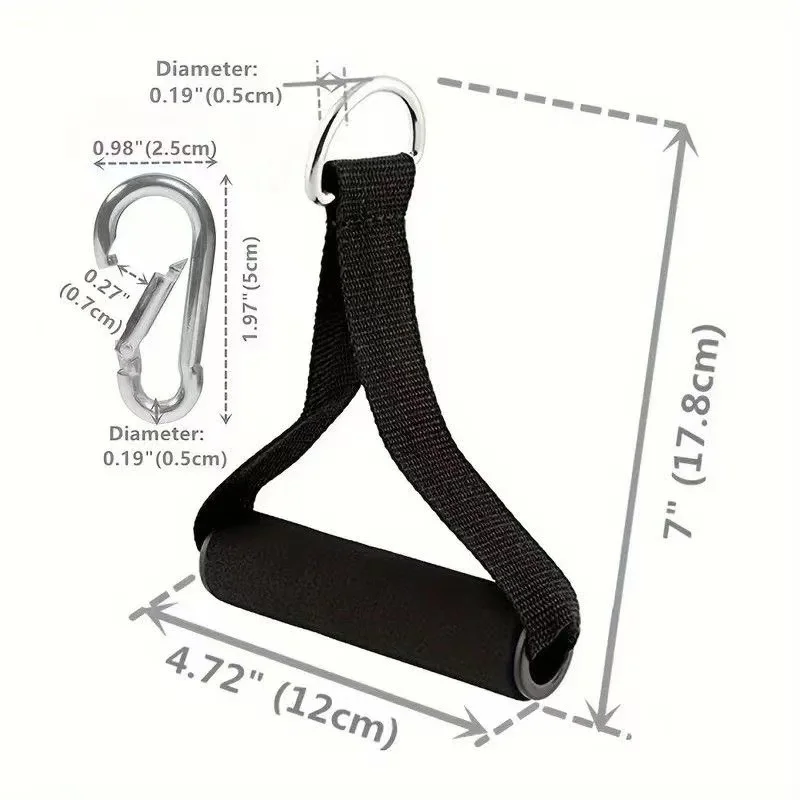 1 Pair Pull Rope Grip Fitness Handles - Exercise Band Handles for Yoga Hammock & Resistance Bands Training image 2