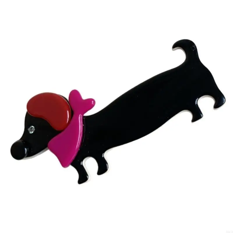 M6CD Clip tóc Dachshund đáng yêu cho người lớn và trẻ nổi tiếng Kiểu tóc lớn Duckbill Clip bên Barrettes cho phụ nữ tạo kiểu