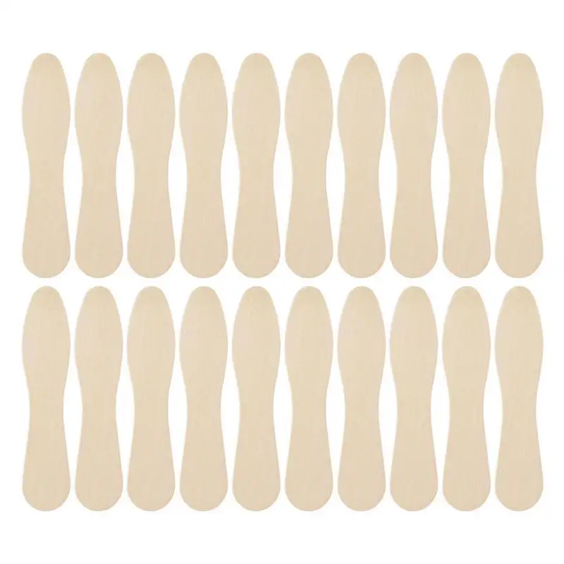 

100pcs Wooden Ice Cream Spoons Wood Taster Spoons Popsicle Paddles Spoon