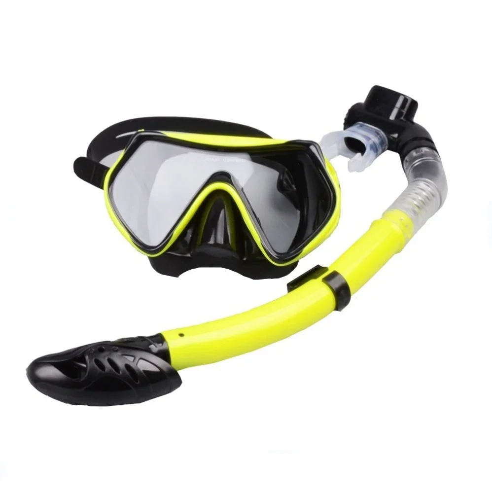 

Silicone Scuba Diving Equipment Mask Snorkel Glasses Set With Anti Fog Goggles