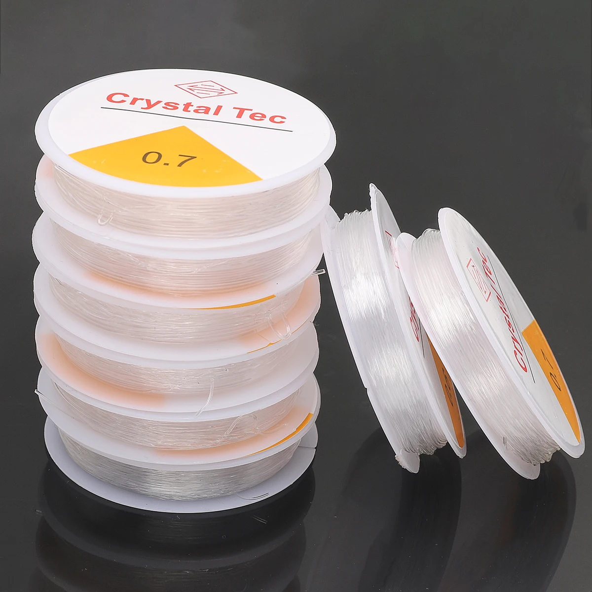 0.4/0.5/0.6/0.7/0.8/1mm Clear Elastic Cord Round Crystal Thread Beading Wire for DIY Bracelet Craft Jewelry Making Supplies