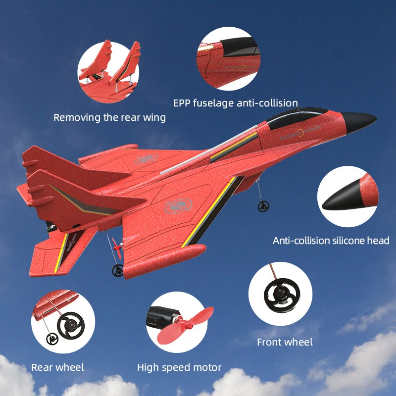 SU35 RC Samolot 2.4G 2CH Duży Samolot 440mm Stałopłatowy Myśliwiec Ze Światłami LED Zdalnie Sterowany Latający Szybowiec Zabawki Zewnętrzne Dla