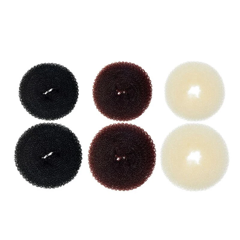 2Pcs 11cm 13cm Black Ivory Brown Big Magic Hair Bun Maker Elegant Women Ladies Magic Shaper Donut Hairbands Narzędzia do stylizacji włosów — zdjęcie 5