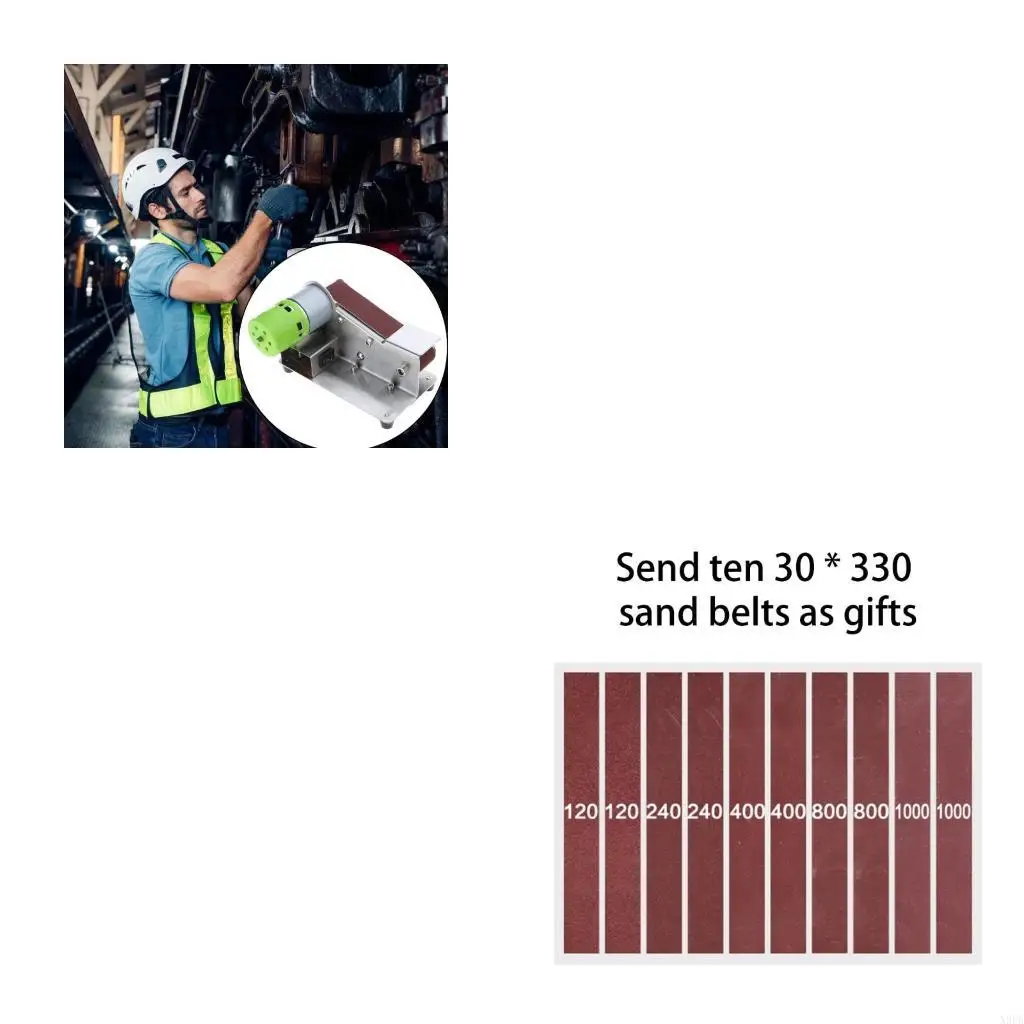 

X9FA Electric Mini Belt Sander Polishing Grinding Machine Sanding 7 Speed Adjustable for Metal Polishing