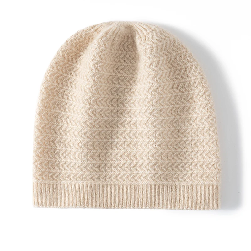 

Вязаная женская шапка-пуловер из 100% кашемира на осень и зиму, теплая и удобная. Сплошной цвет бренда FRSEUCAG — это горячая распродажа.