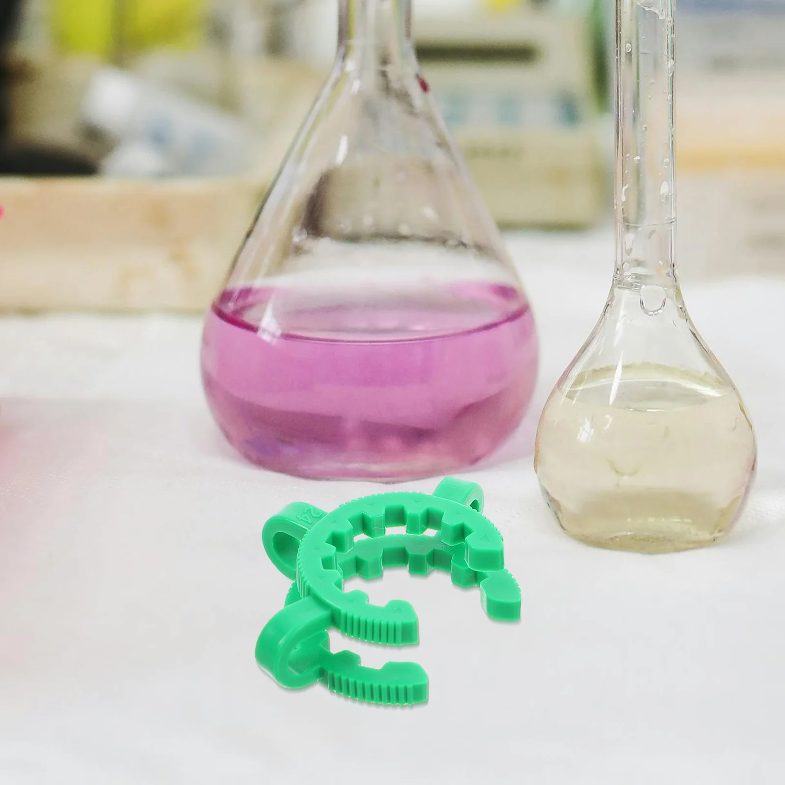 

12pcs Plastic Laboratory Connector Clip For Glass Plastic Fixing Secure Mounting Angled Glass Clamp Cable Retaining Clips