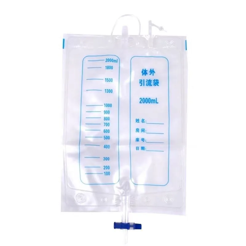 10Pcs 2000ML Large Capacity Wearable Large Capacity Urine Bag Collector Scale Measurement Men Women Urinal Systems Replacement