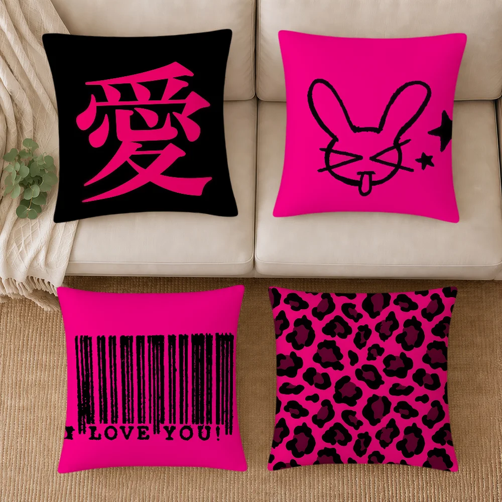 블랙 아트 핑크 퍼플 스트라이프 폴카 도트 Y2k 쿠션 - Home Decor Y2K 리뷰 및 가격