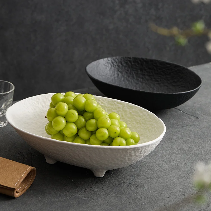 

Ceramic Fruit Bowl Home Use Light Luxury High End Hotel Lobby Candy Snack Tray Living Room Table Creative Serving Plate