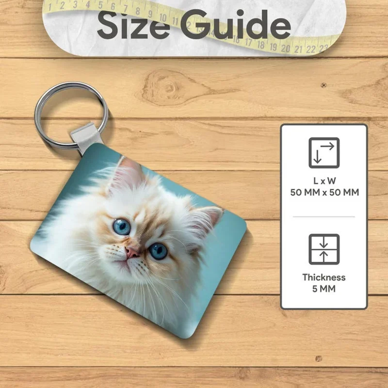 Custom 1/2 Photos Keychain, Unique Keepsake Gift