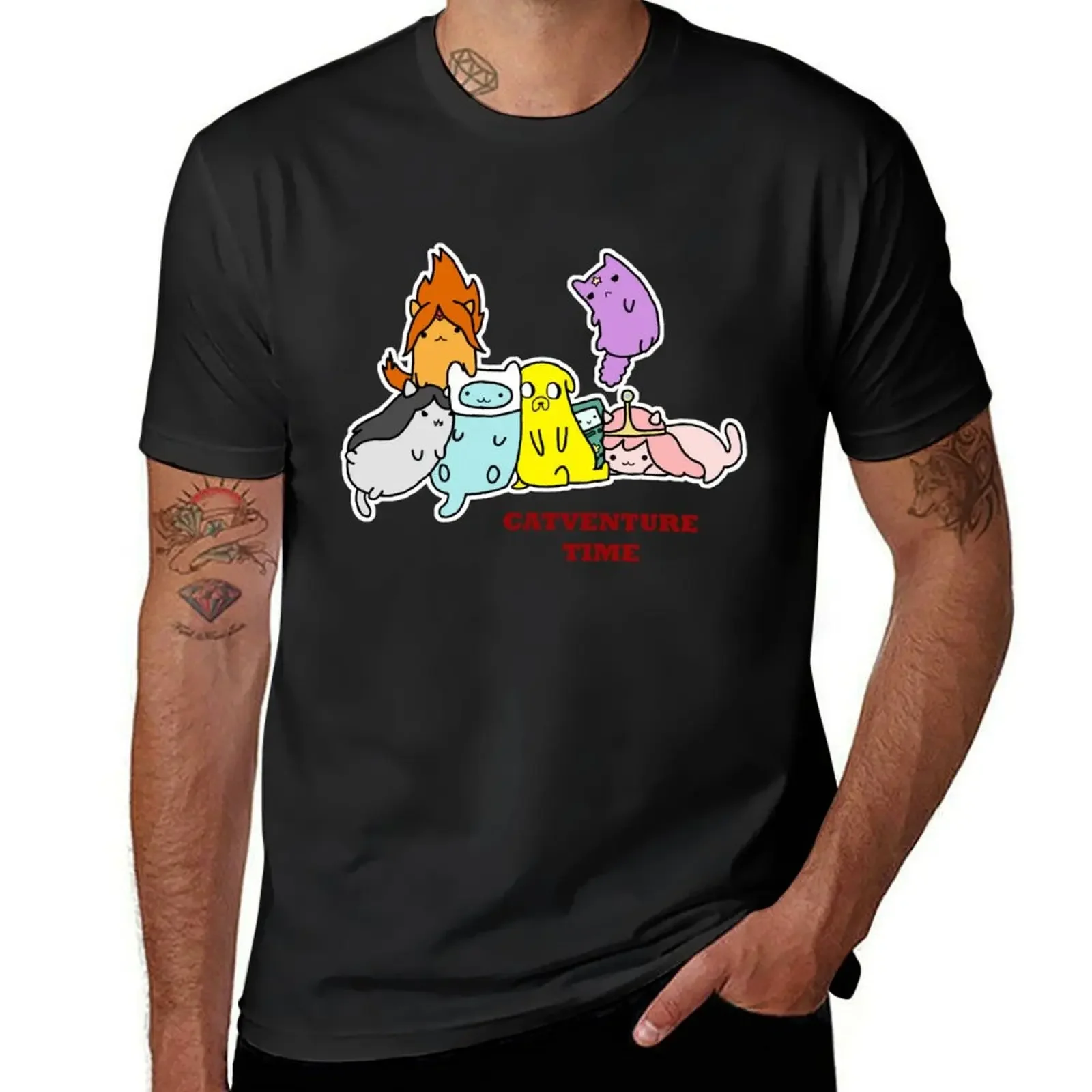 

Catventure Time T-Shirt blanks oversized graphic tee essential t shirt sweat shirts, men