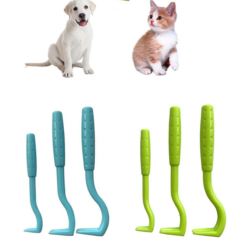 3Sets Flea Remover Hook Tick Remover Tweezer Tick Pull Pet Cat Dog Tick Clamp Accessaries Pet Mite Flea Extractor Dog Accessarie