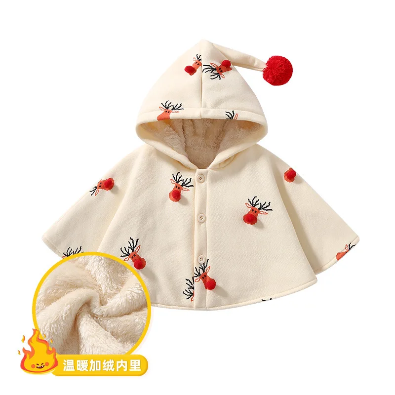 Children Jacket Coats Girls Toddler Baby Kids Warm Winter Velvet Cloak Parka Red Coats for Girls Outerwear Children Jackets Coat