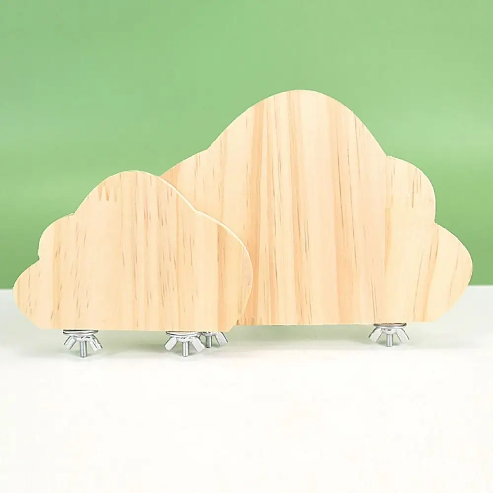 Cloud Shape Pet Wood Stand Platform Wear Resistant Bird Perch Stand Shelf Hamster Stand Board Wood Hamster Jumping Board