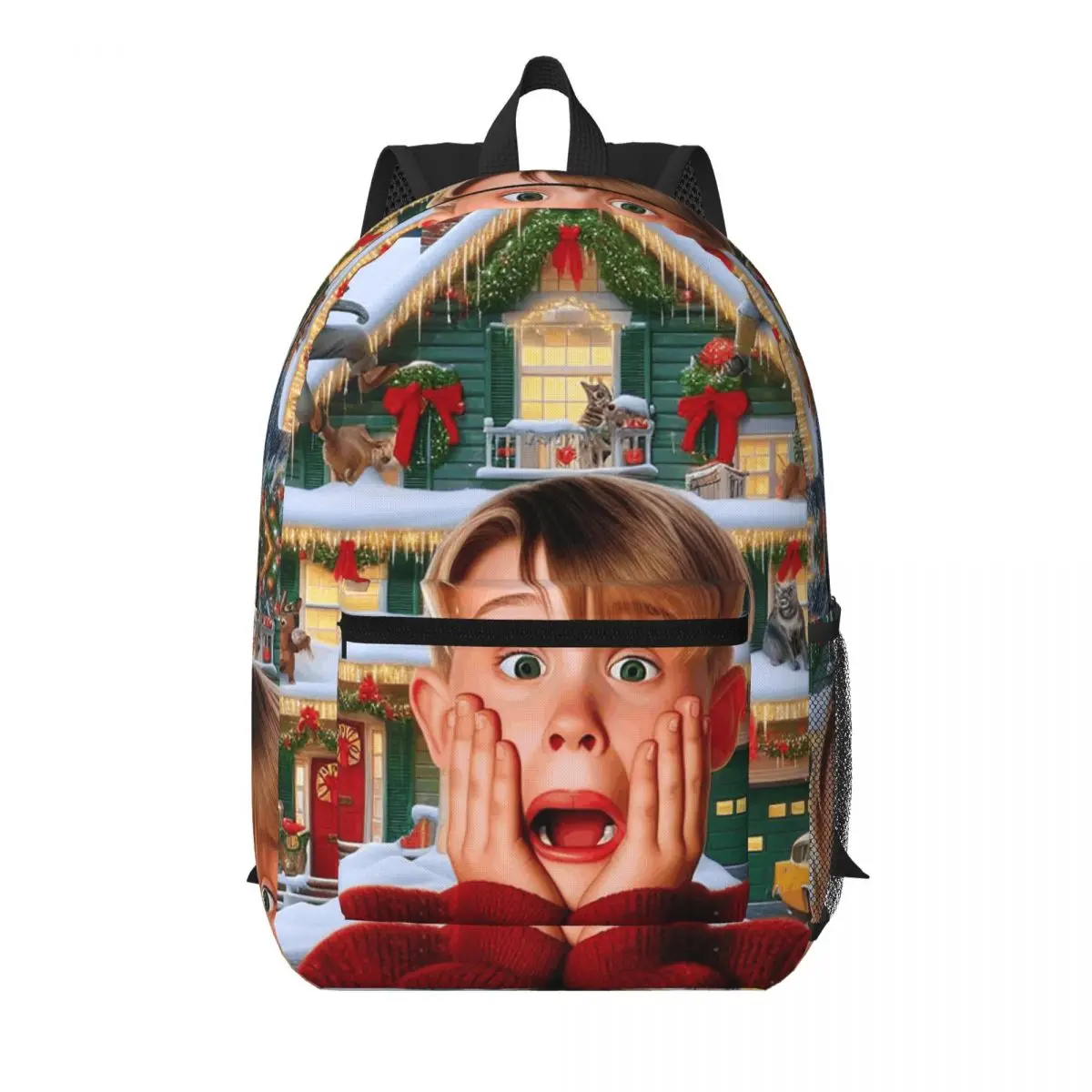 

Home - Comedy Film Home Alone Funny Student Backpack School Bag Hiking Travel Daypack for Men Women Bookbag Shoulder Bags