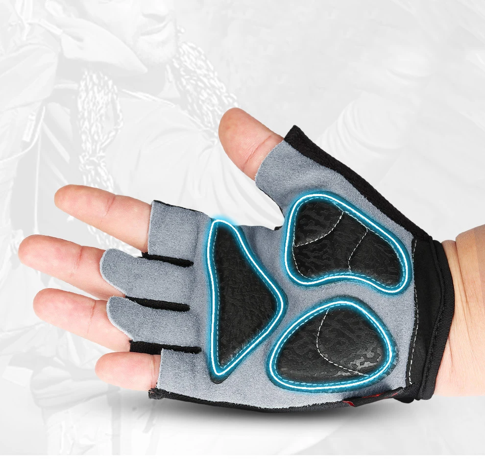 Summer Motorcycle Gloves Anti Fall Anti Slip Breathable Off-road Motorcycle Gloves Outdoor Riding Half Finger Gloves