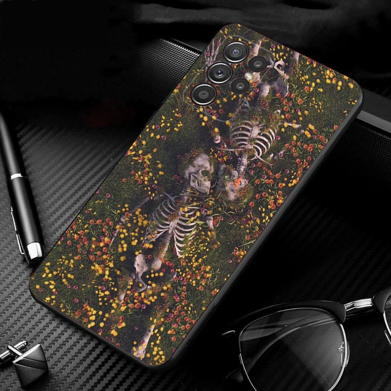 

Phone Case For Samsung Galaxy S25 S24 S23 S22 S21 Ultra S24 S23 S22 S21 S25 Plus S24 S20 FE Skeleton Art