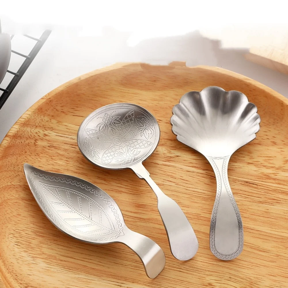 

Stainless Steel Teaspoon Easy To Clean Shaped Spoon Shovel Shaped Spoon Versatile Tea Scoop For Tea Ceremony Kitchen Tea Set