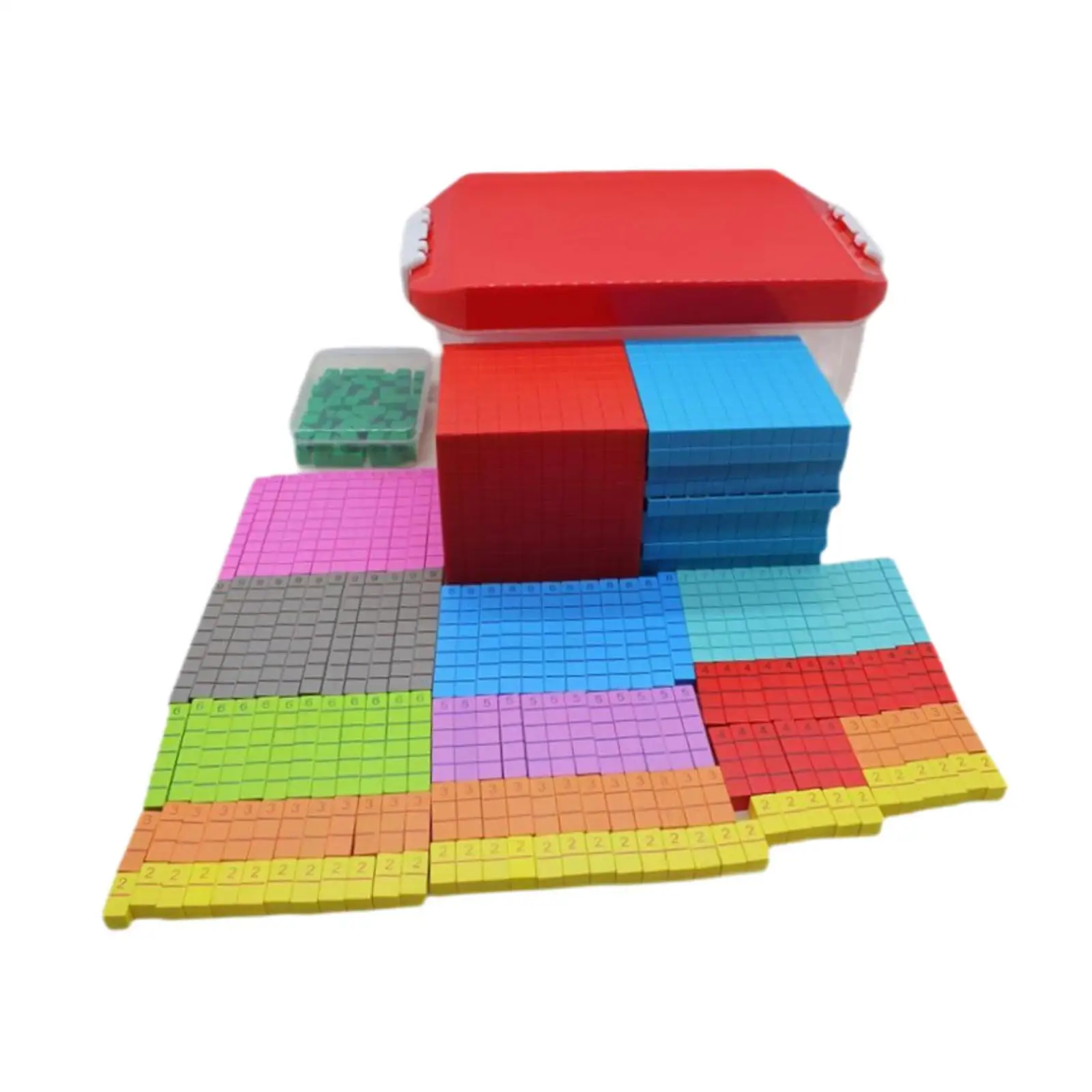 254개 베이스 10 블록 세트 계산 단위 교육용 장난감 연결 큐브